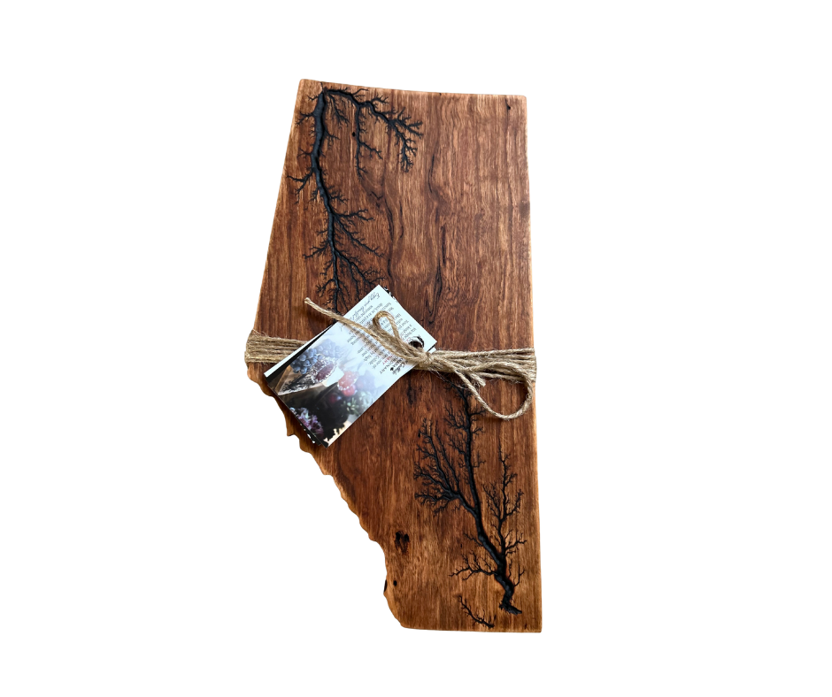 12.5” Alberta-Shaped Charcuterie Plank - Handcrafted, Customizable, Perfect for Entertaining