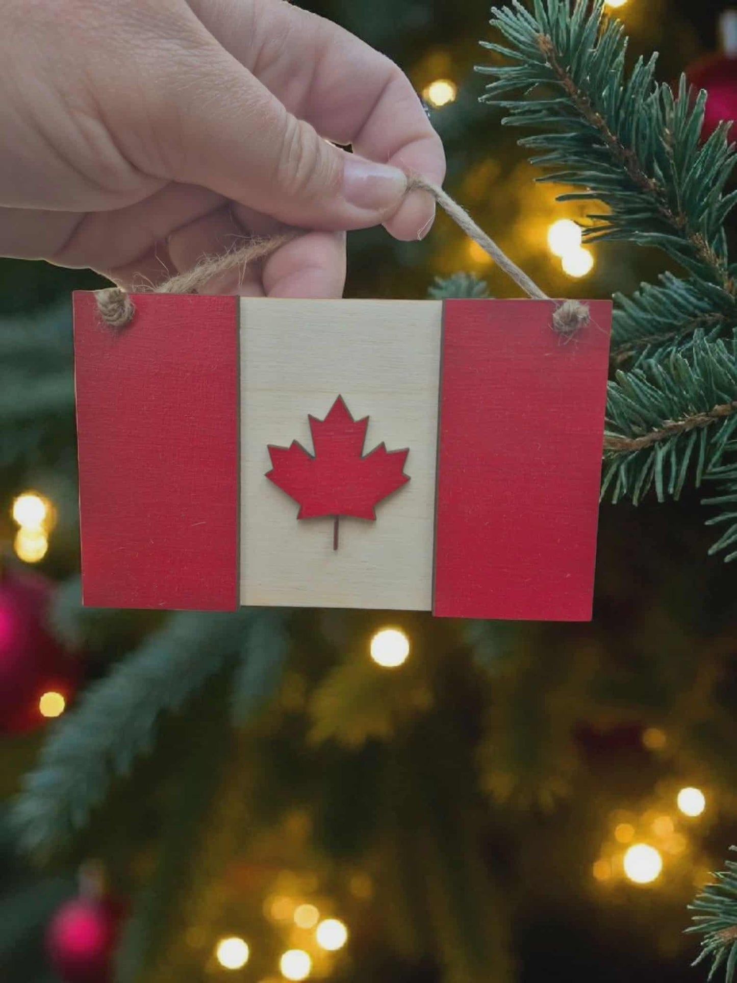 Canada Flag Keepsake Ornament | Local & Handmade