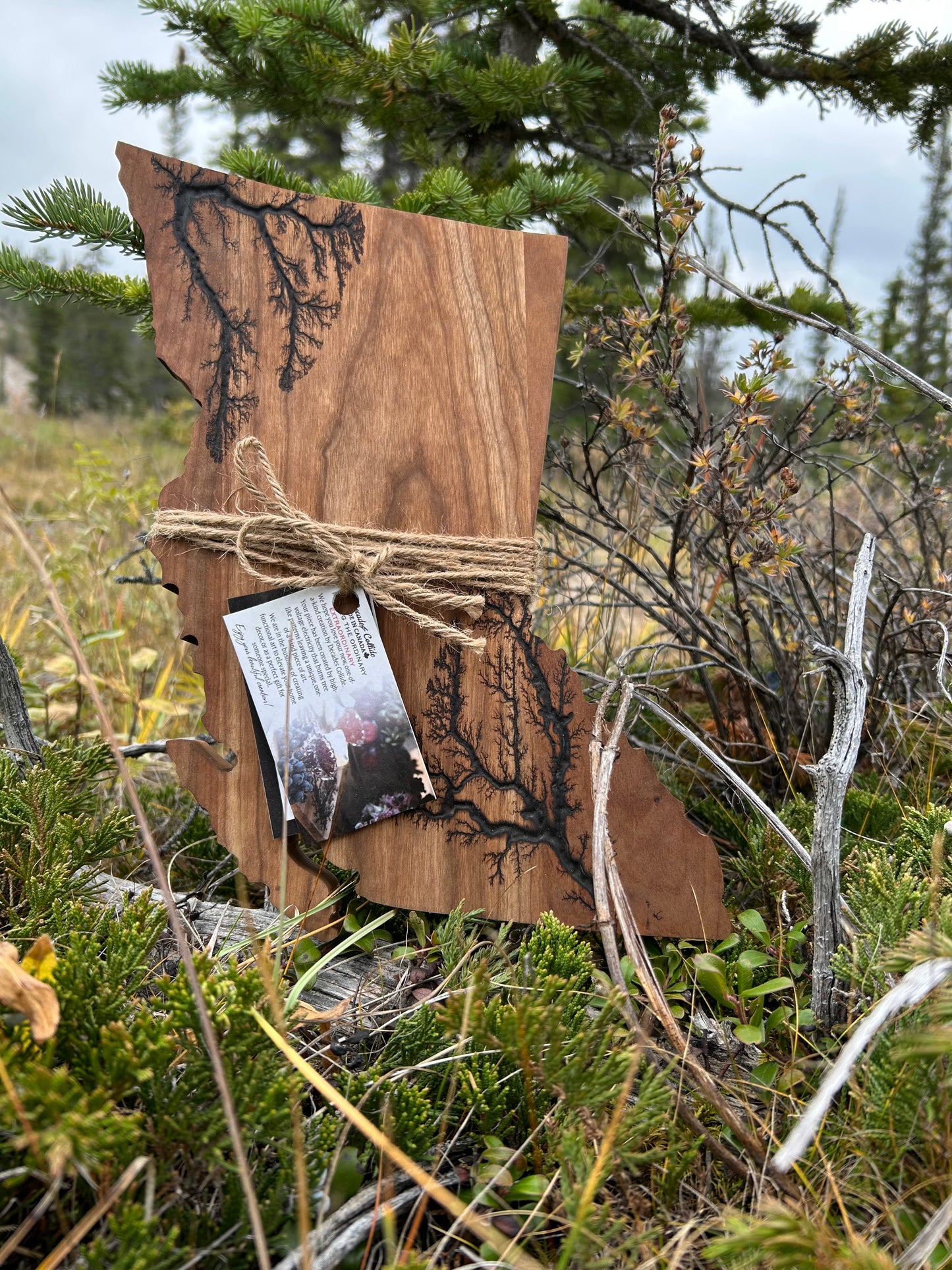 Electrified British Columbia Charcuterie Plank - Handcrafted, Customizable, Ideal for Gifting