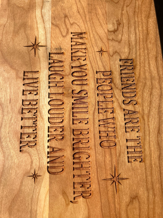 Engraved Cherry Charcuterie Board. Quick Ship Gift