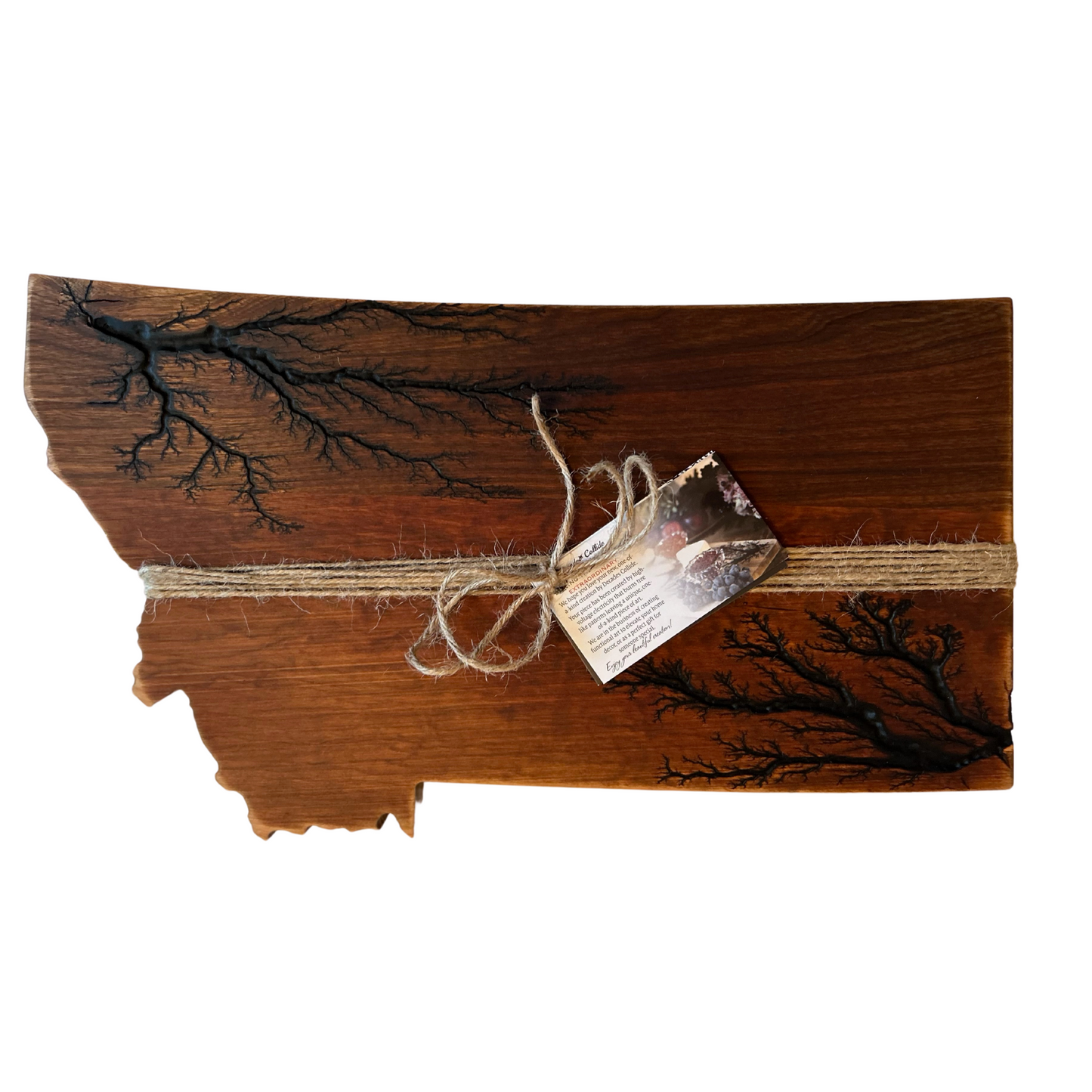 Montana Shaped Electrocuted Charcuterie Plank